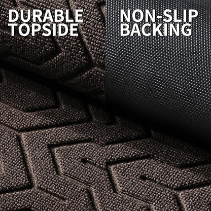 Yimobra Large Door Mat Outside Entrance 36x24, Waterproof Heavy Duty Outdoor Mats for Front Door, Non Slip Rubber Entry Mat for Garage Patio, Easy Clean, Brown