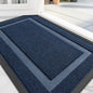 OLANLY Front Door Mat Indoor Outdoor Entrance, Waterproof All-Season, All-Weather Doormat, Sturdy Natural Rubber, Fade Resistant, Low Profile, Easy Clean Patio Porch Entryway Mat, 47x17, Blue