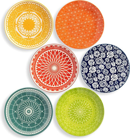 Salad Plates - Small Plate for Serving Appetizer, Sandwich - Microwavable -