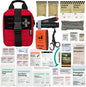 RHINO RESCUE IFAK Trauma Kit with C-A-T Tourniquet, Tactical First Aid Kit Molle Pouch for Military, Combat, Car, Camping, Hiking, Travel (Red)