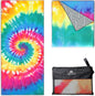 Elite Trend Microfiber Beach Towel Waffle for Adults with Bag - Extra Large 78x35 inch Lightweight Sand Free Quick Dry Towel for Travel, Swimming, Yoga, Camping (Tie Dye)