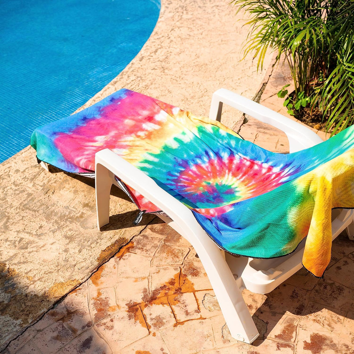 Elite Trend Microfiber Beach Towel Waffle for Adults with Bag - Extra Large 78x35 inch Lightweight Sand Free Quick Dry Towel for Travel, Swimming, Yoga, Camping (Tie Dye)