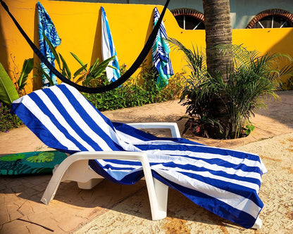 Elite Trend Microfiber Beach Towel for Adults with Bag - Extra Large 78x35 inch Lightweight Sand Free Quick Dry Towel for Travel, Swimming, Yoga, Camping (Cabana Navy)
